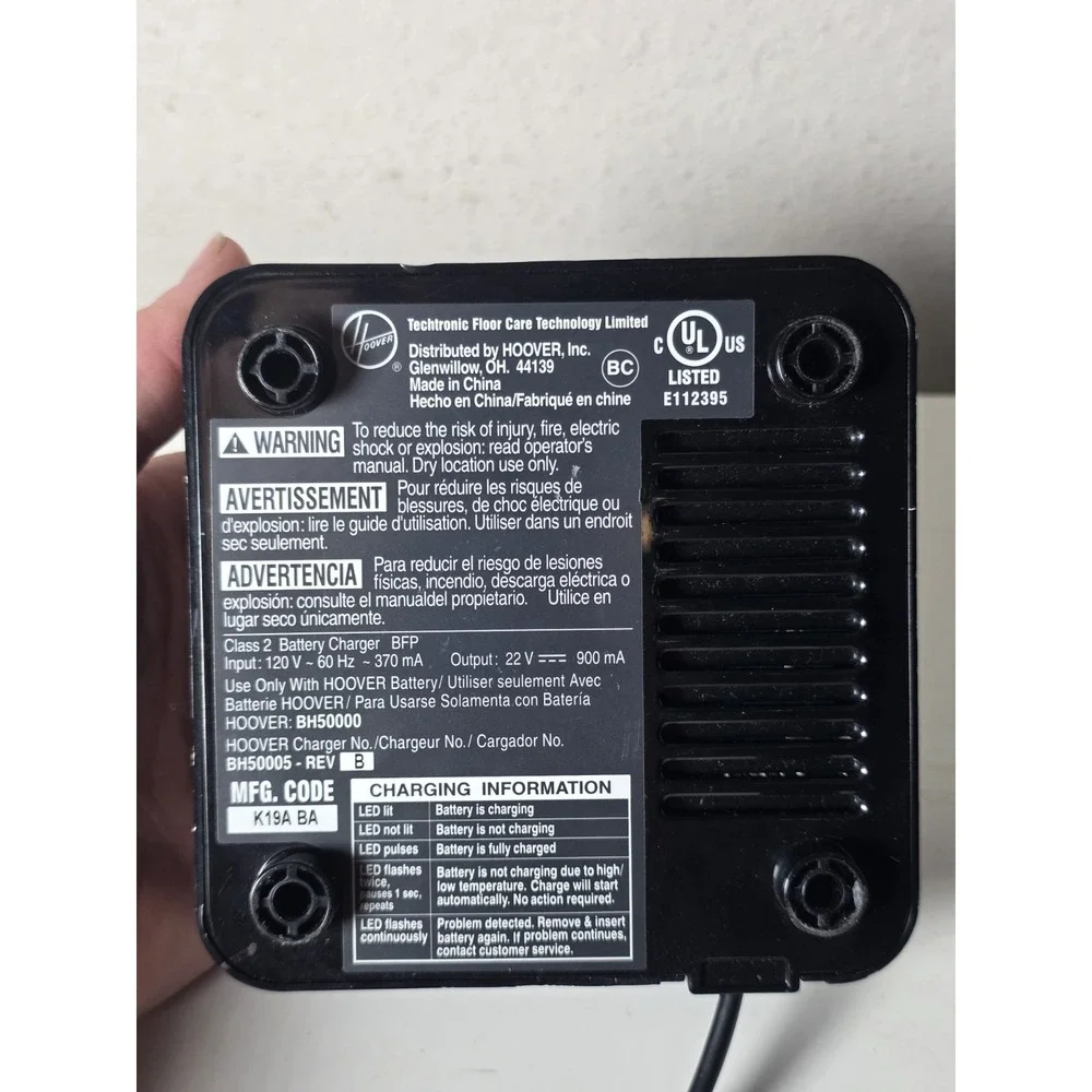 Hoover Linx Lithium ION Battery Charger (BH50000) for Linx Vacuum